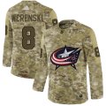 Wholesale Cheap Adidas Blue Jackets #8 Zach Werenski Camo Authentic Stitched NHL Jersey