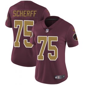 Wholesale Cheap Nike Redskins #75 Brandon Scherff Burgundy Red Alternate Women\'s Stitched NFL Vapor Untouchable Limited Jersey