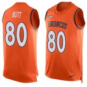 Wholesale Cheap Nike Broncos #80 Jake Butt Orange Team Color Men's Stitched NFL Limited Tank Top Jersey