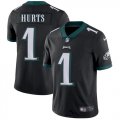 Wholesale Cheap Men's Philadelphia Eagles #1 Jalen Hurts Black Vapor Untouchable Limited Stitched Jersey