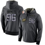 Wholesale Cheap NFL Men's Nike Philadelphia Eagles #96 Derek Barnett Stitched Black Anthracite Salute to Service Player Performance Hoodie