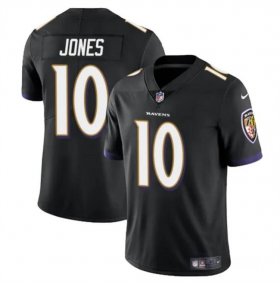 Cheap Men\'s Baltimore Ravens #10 Emory Jones Black Vapor Limited Football Jersey