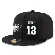 Wholesale Cheap Philadelphia Eagles #13 Josh Huff Snapback Cap NFL Player Black with White Number Stitched Hat