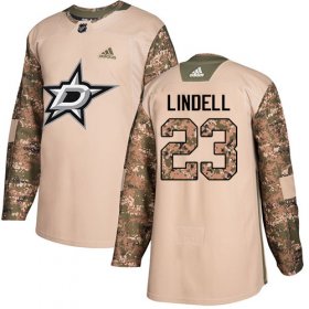 Wholesale Cheap Adidas Stars #23 Esa Lindell Camo Authentic 2017 Veterans Day Stitched NHL Jersey