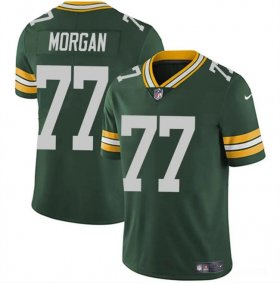 Cheap Men\'s Green Bay Packers #77 Jordan Morgan Green 2024 Draft Vapor Limited Football Stitched Jersey