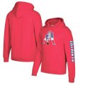 Wholesale Cheap New England Patriots Mitchell & Ness Classic Team Pullover Hoodie Red