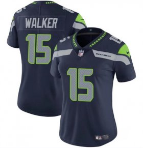 Cheap Women\'s Seattle Seahawks #15 P.J. Walker Navy Vapor Limited Football Stitched Jersey(Run Small)