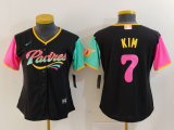 Women's San Diego Padres #7 Ha Seong Kim Black Fashion Baseball Jersey