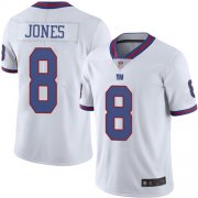 Wholesale Cheap Nike Giants #8 Daniel Jones White Men's Stitched NFL Limited Rush Jersey