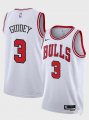 Men's Chicago Bulls #3 Josh Giddey White Association Edition Stitched Basketball Jersey