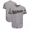 Wholesale Cheap Men's Baltimore Orioles Majestic Gray 2018 Memorial Day Authentic Collection Flex Base Team Custom Jersey