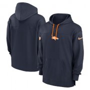 Cheap Men's Denver Broncos Navy Performance Pullover Hoodie