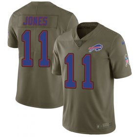 Wholesale Cheap Nike Bills #11 Zay Jones Olive Men\'s Stitched NFL Limited 2017 Salute To Service Jersey