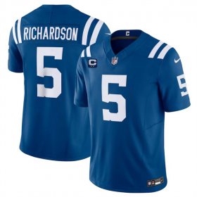 Cheap Men\'s Indianapolis Colts #5 Anthony Richardson Blue 2024 F.U.S.E. With 2-Star C Patch Vapor Limited Stitched Football Jersey