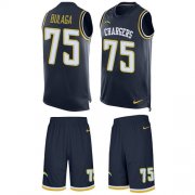 Wholesale Cheap Nike Chargers #75 Bryan Bulaga Navy Blue Team Color Men's Stitched NFL Limited Tank Top Suit Jersey