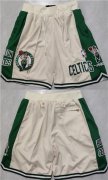 Cheap Men's Boston Celtics White Green Shorts (Run Small)