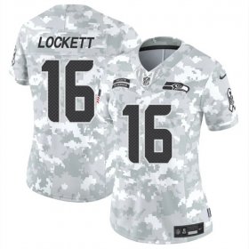 Cheap Women\'s Seattle Seahawks #16 Tyler Lockett 2024 F.U.S.E Arctic Camo Salute To Service Limited Stitched Football Jersey(Run Small)