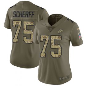 Wholesale Cheap Nike Redskins #75 Brandon Scherff Olive/Camo Women\'s Stitched NFL Limited 2017 Salute to Service Jersey