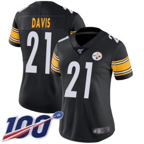 Wholesale Cheap Nike Steelers #21 Sean Davis Black Team Color Women\'s Stitched NFL 100th Season Vapor Limited Jersey