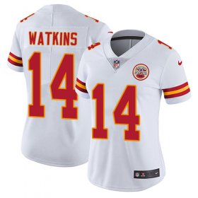 Wholesale Cheap Nike Chiefs #14 Sammy Watkins White Women\'s Stitched NFL Vapor Untouchable Limited Jersey