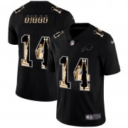 Wholesale Cheap Buffalo Bills #14 Stefon Diggs Carbon Black Vapor Statue Of Liberty Limited NFL Jersey