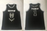 Wholesale Cheap Black Panther Wakanda 1 T'Challa Black Stitched Movie Basketball Jersey