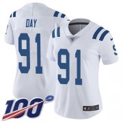 Wholesale Cheap Nike Colts #91 Sheldon Day White Women's Stitched NFL 100th Season Vapor Untouchable Limited Jersey