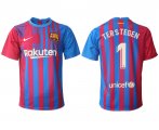 Wholesale Cheap Men 2021-2022 Club Barcelona home aaa version red 1 Nike Soccer Jerseys