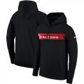 Wholesale Cheap Men's Atlanta Falcons Nike Black Sideline Team Performance Pullover Hoodie