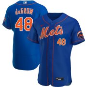 Wholesale Cheap New York Mets #48 Jacob deGrom Men's Nike Royal Alternate 2020 Authentic Player MLB Jersey