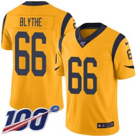 Wholesale Cheap Nike Rams #66 Austin Blythe Gold Men\'s Stitched NFL Limited Rush 100th Season Jersey