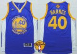 Wholesale Cheap Men's Golden State Warriors #40 Harrison Barnes 2015 The Finals New Blue Jersey