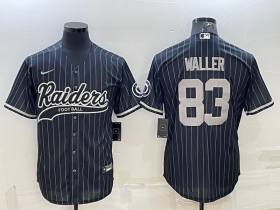 Wholesale Cheap Men\'s Las Vegas Raiders #83 Darren Waller Black With Patch Cool Base Stitched Baseball Jersey