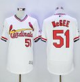 Wholesale Cheap Cardinals #51 Willie McGee White Flexbase Authentic Collection Cooperstown Stitched MLB Jersey