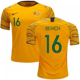 Wholesale Cheap Australia #16 Behich Home Soccer Country Jersey