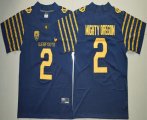 Wholesale Cheap Men's Oregon Ducks Spring Game #2 Mighty Oregon Weebfoot 100th Rose Bowl Game Navy Blue Elite Jersey