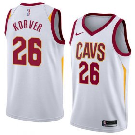 Wholesale Cheap Men\'s Nike Cavaliers 26 Kyle Korver White Stitched NBA Swingman Jersey