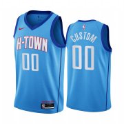 Wholesale Cheap Men's Nike Rockets Personalized Blue NBA Swingman 2020-21 City Edition Jersey