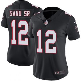 Wholesale Cheap Nike Falcons #12 Mohamed Sanu Sr Black Alternate Women\'s Stitched NFL Vapor Untouchable Limited Jersey