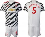 Wholesale Cheap Men 2020-2021 club Manchester united away 5 white Soccer Jerseys