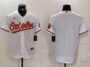 Cheap Men's Baltimore Orioles Blank White 2024 Home Limited Cool Base Stitched Baseball Jersey