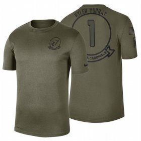 Wholesale Cheap Arizona Cardinals #1 Kyler Murray Olive 2019 Salute To Service Sideline NFL T-Shirt