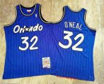 Wholesale Cheap Orlando Magic #32 Shaquille O'neal 1994-95 Blue Hardwood Classics Soul AU Throwback Jersey