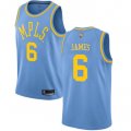 Cheap Youth Lakers #6 LeBron James Royal Blue Basketball Swingman Hardwood Classics Jersey