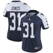 Wholesale Cheap Nike Cowboys #31 Byron Jones Navy Blue Thanksgiving Women's Stitched NFL Vapor Untouchable Limited Throwback Jersey