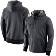 Wholesale Cheap Men's Dallas Cowboys Nike Anthracite Salute to Service Player Performance Hoodie