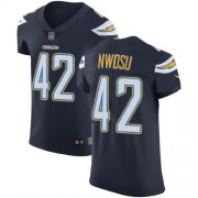 Wholesale Cheap Nike Chargers #42 Uchenna Nwosu Navy Blue Team Color Men's Stitched NFL Vapor Untouchable Elite Jersey