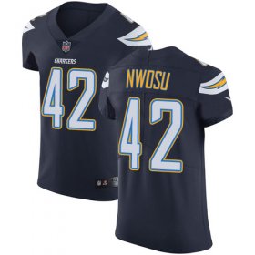 Wholesale Cheap Nike Chargers #42 Uchenna Nwosu Navy Blue Team Color Men\'s Stitched NFL Vapor Untouchable Elite Jersey