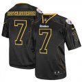 Wholesale Cheap Nike Steelers #7 Ben Roethlisberger Lights Out Black Men's Stitched NFL Elite Jersey