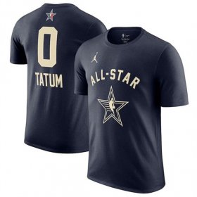 Cheap Men\'s 2024 All-Star #0 Jayson Tatum Navy T-Shirt